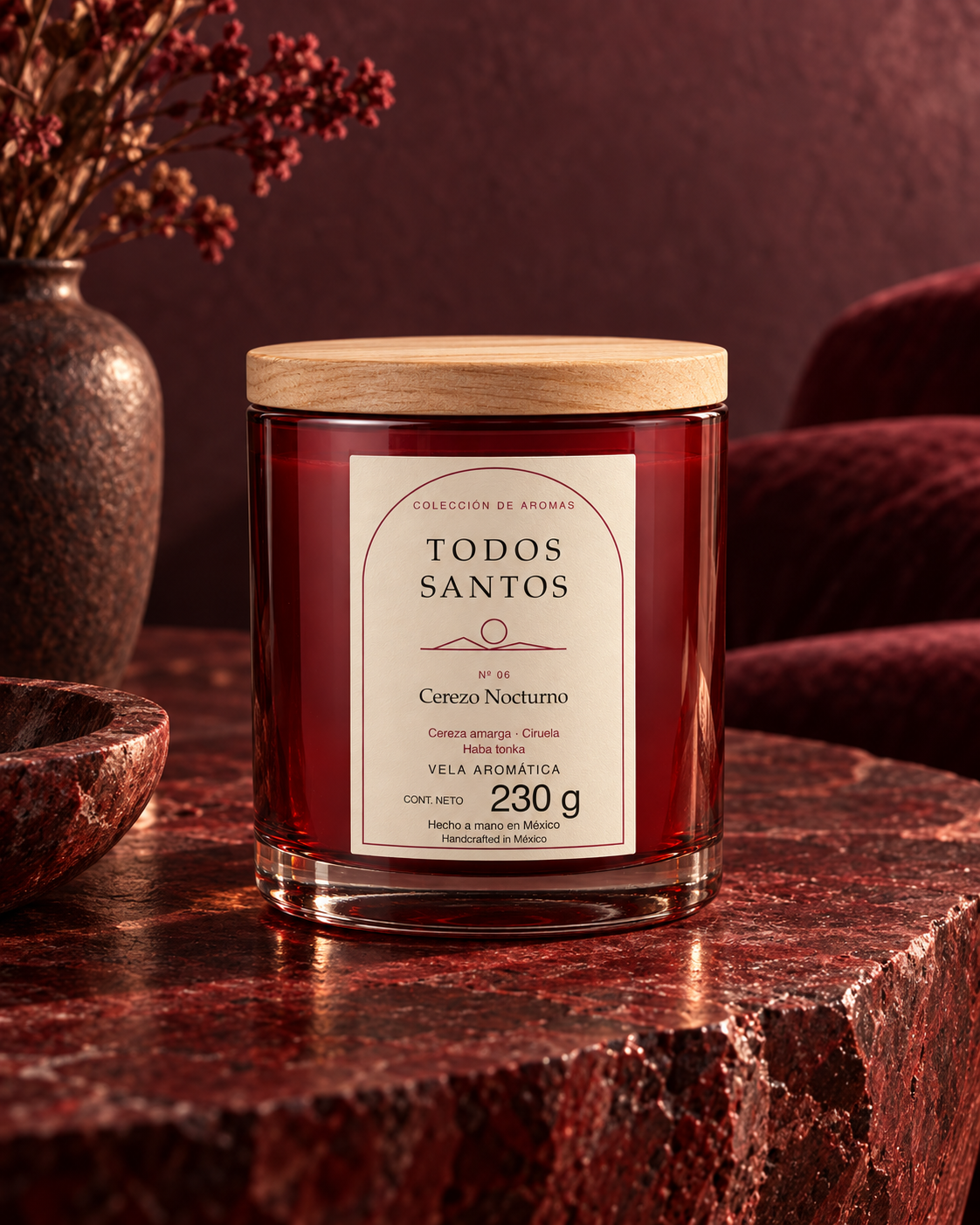 Todos Santos Scented candle Cerezo Nocturno