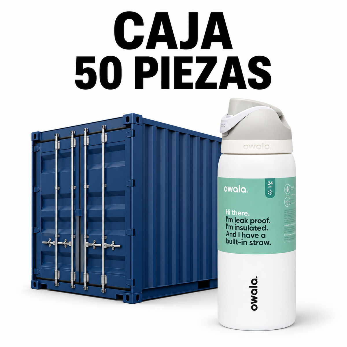 Caja Owala Blanco 32 oz 1.1 (50 Piezas)