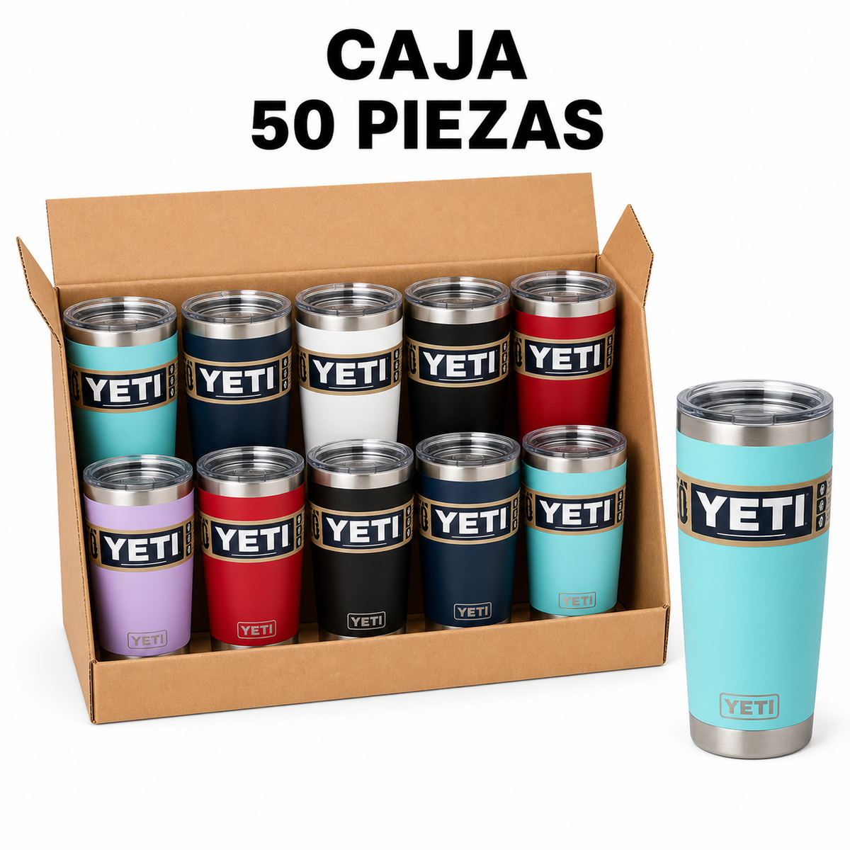 Caja Yeti Car Cup 20oz 50 Piezas 1.1