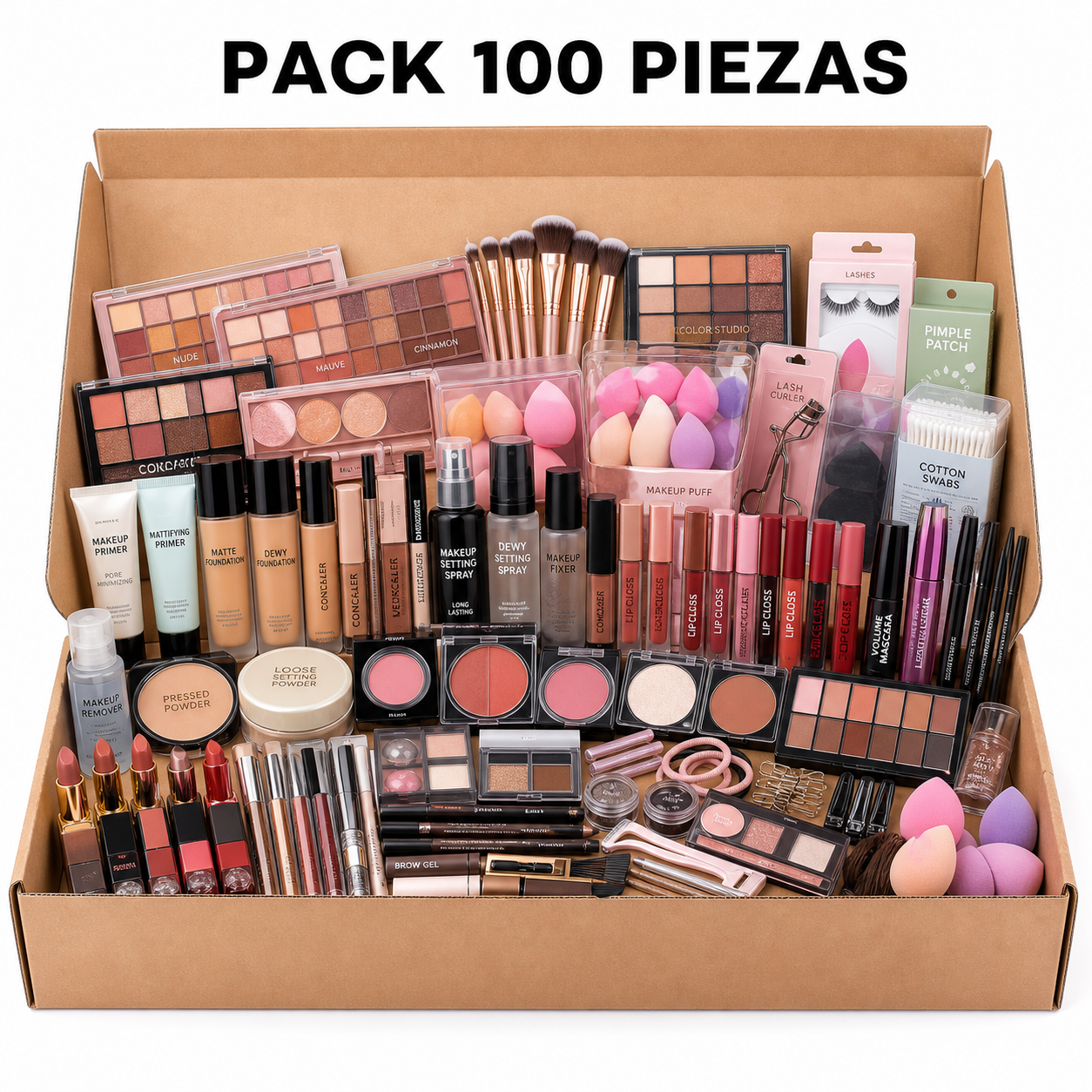 Pack 100 Piezas Maquillaje (Target)