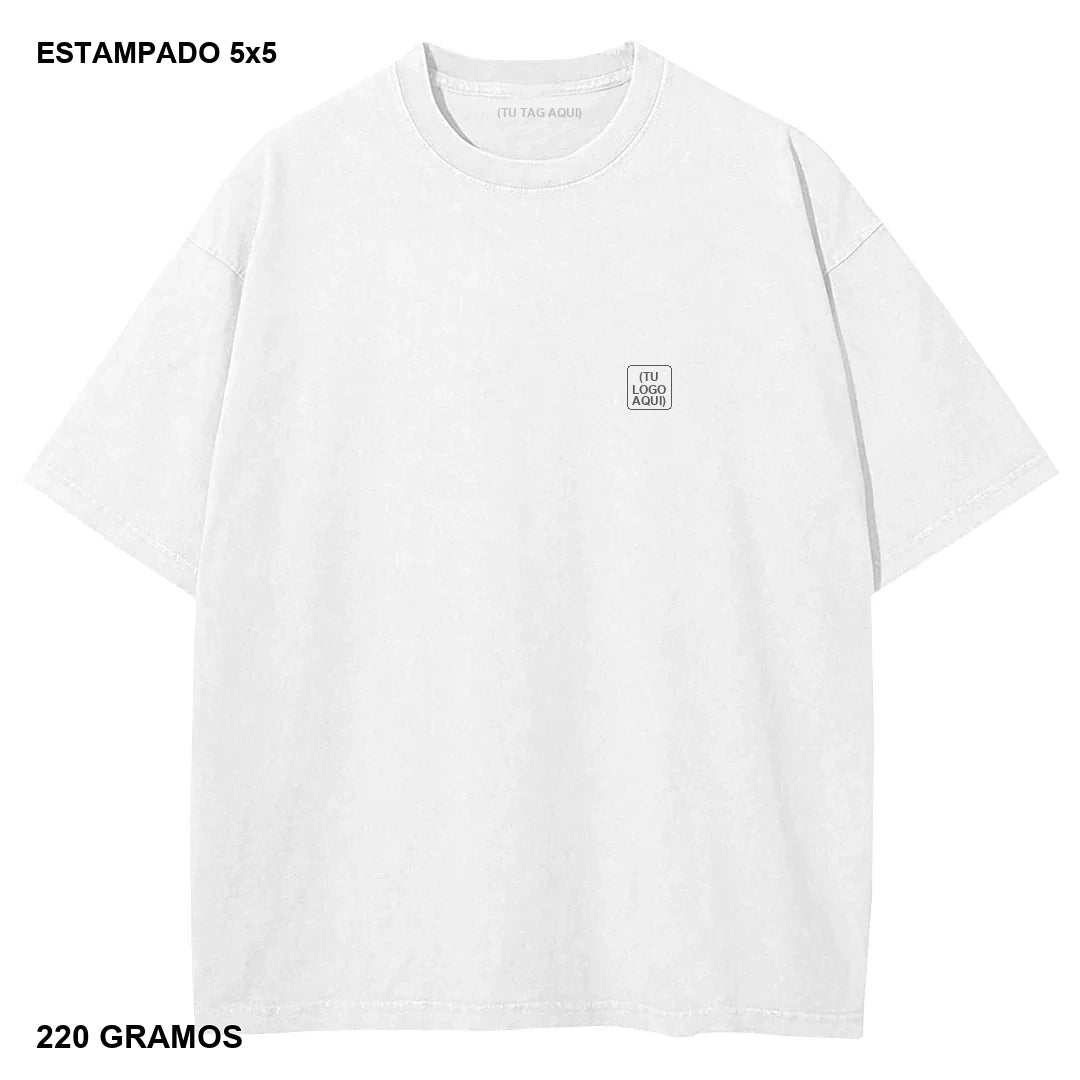 Primer Drop Estampado DTG Oversize 220g - 20 piezas - estampado 5x5 cm - 220 gramos