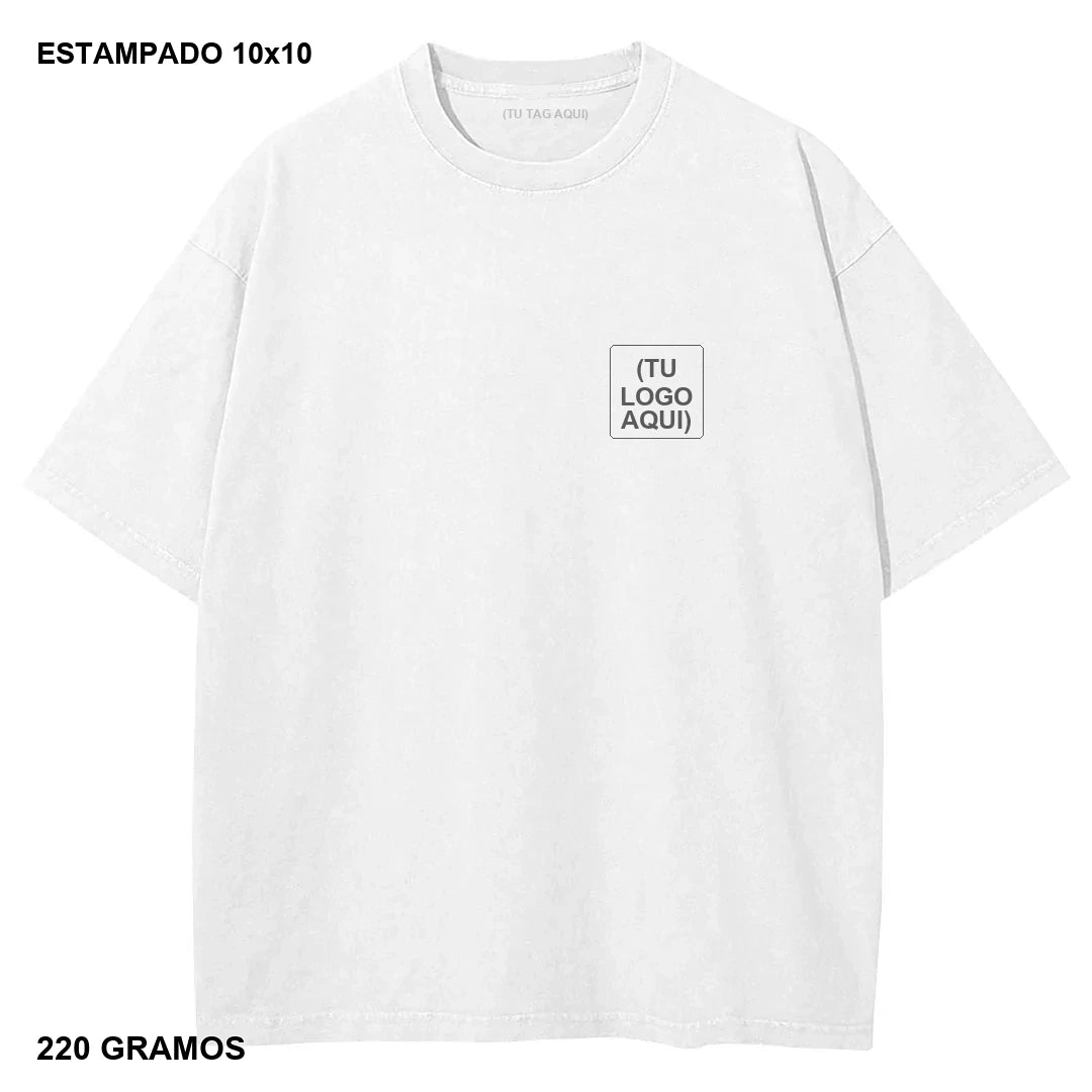 Primer Drop Estampado DTG Oversize 220g - 20 piezas - estampado 10x10 cm - 220 gramos
