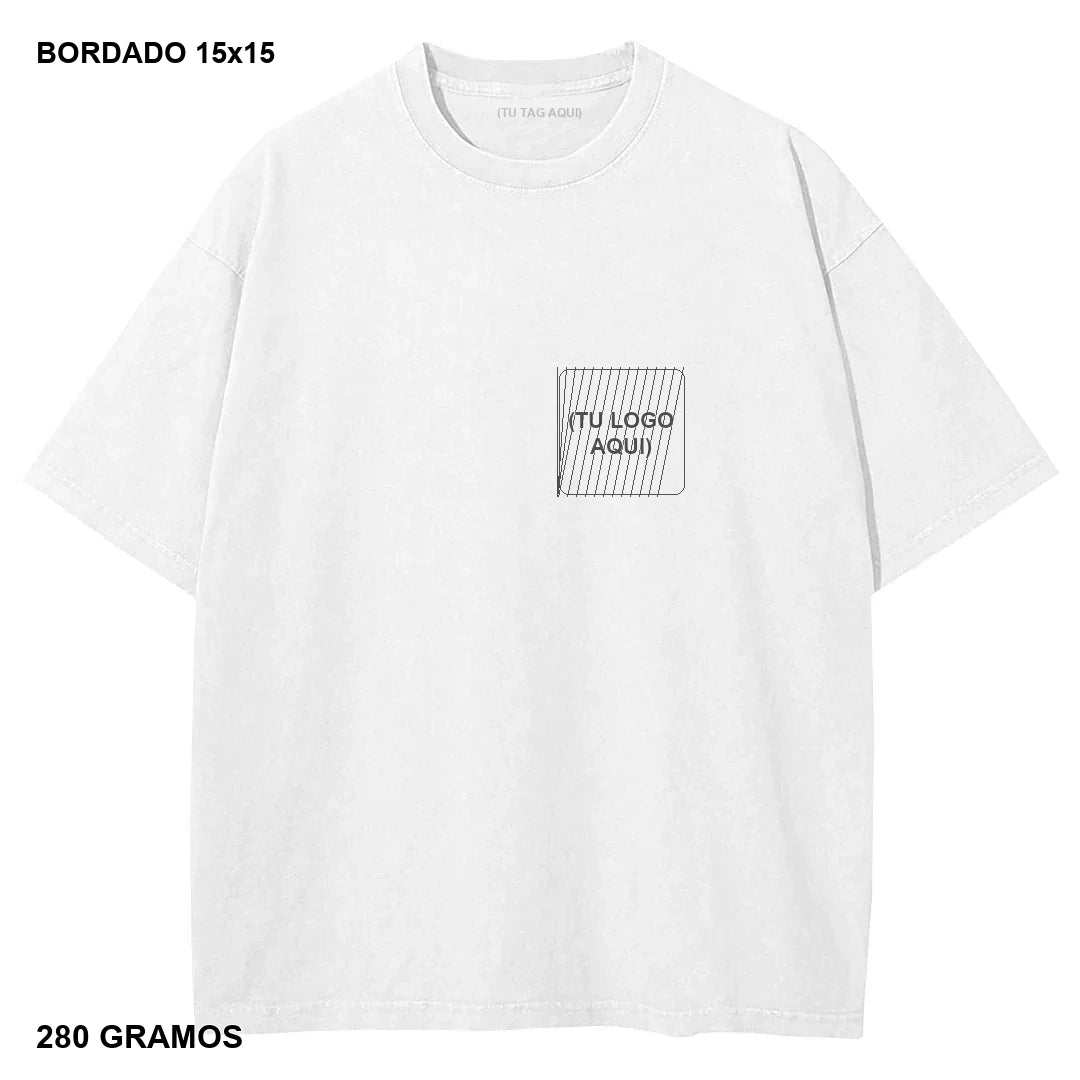 Primer Drop Bordado Heavyweight 280g - 20 piezas - bordado 15x15 cm - 280 gramos
