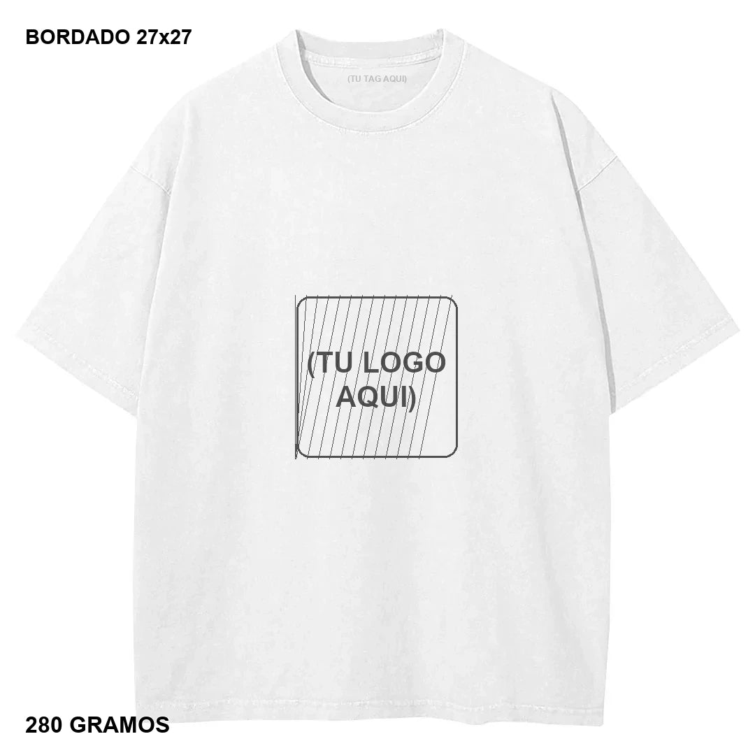 Primer Drop Bordado Heavyweight 280g - 20 piezas - bordado 27x27 cm - 280 gramos