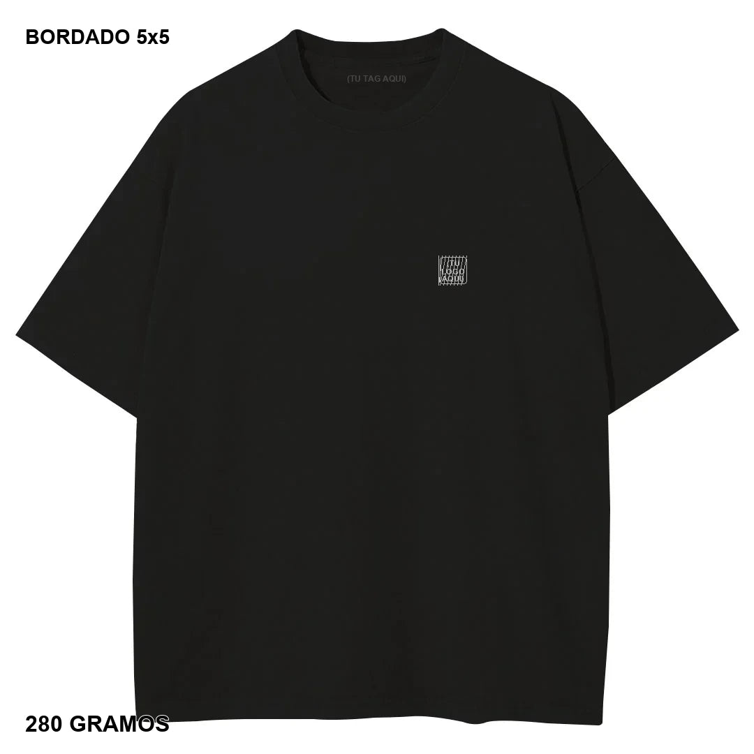 Primer Drop Bordado Heavyweight 280g - 20 piezas - bordado 5x5 cm - 280 gramos